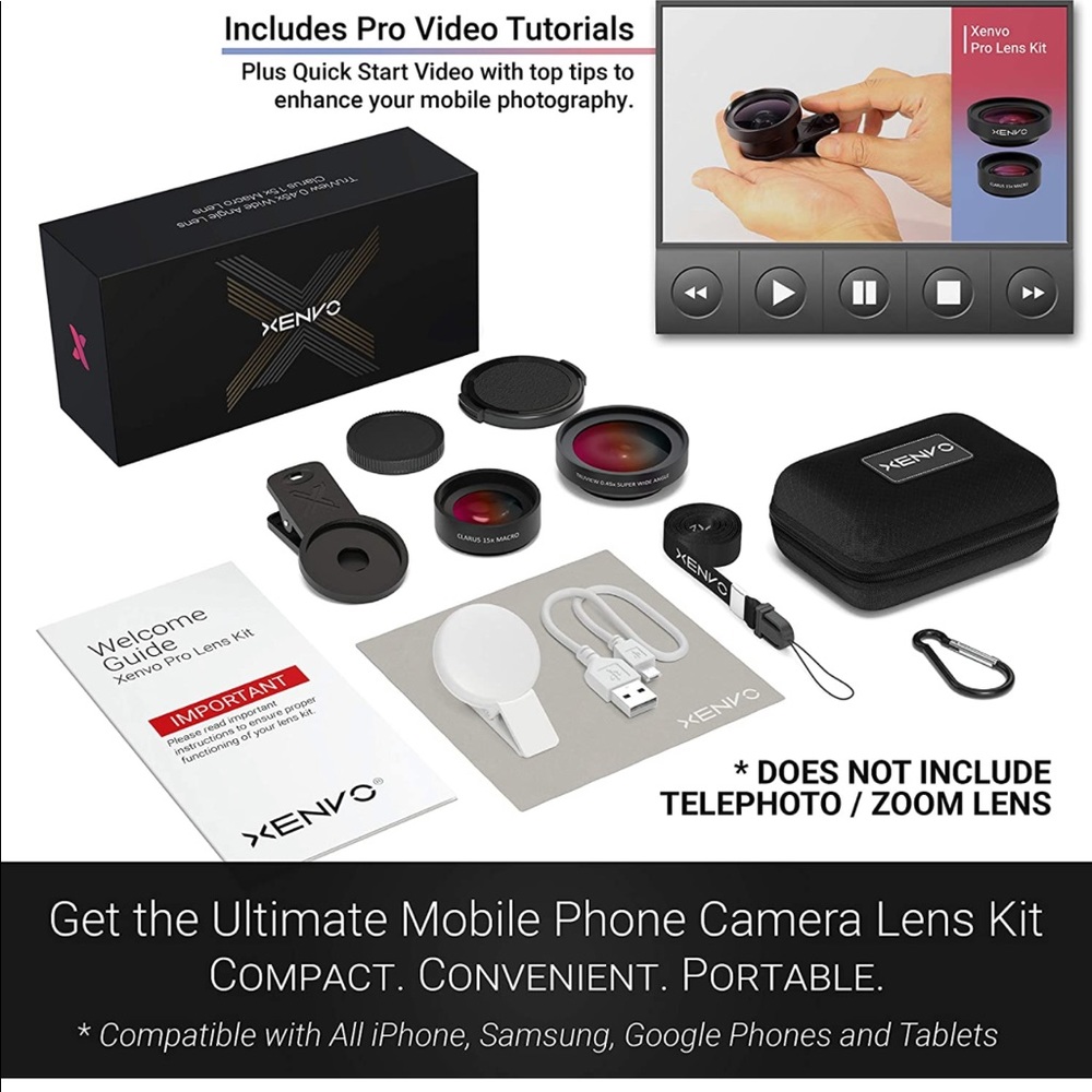 Xenvo pro camera lens kit for iPhone or android